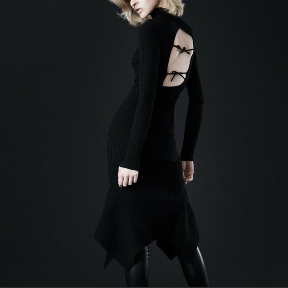 Asilio Fire the Fortress Black Knit Dress Sz M - Picture 2 of 7